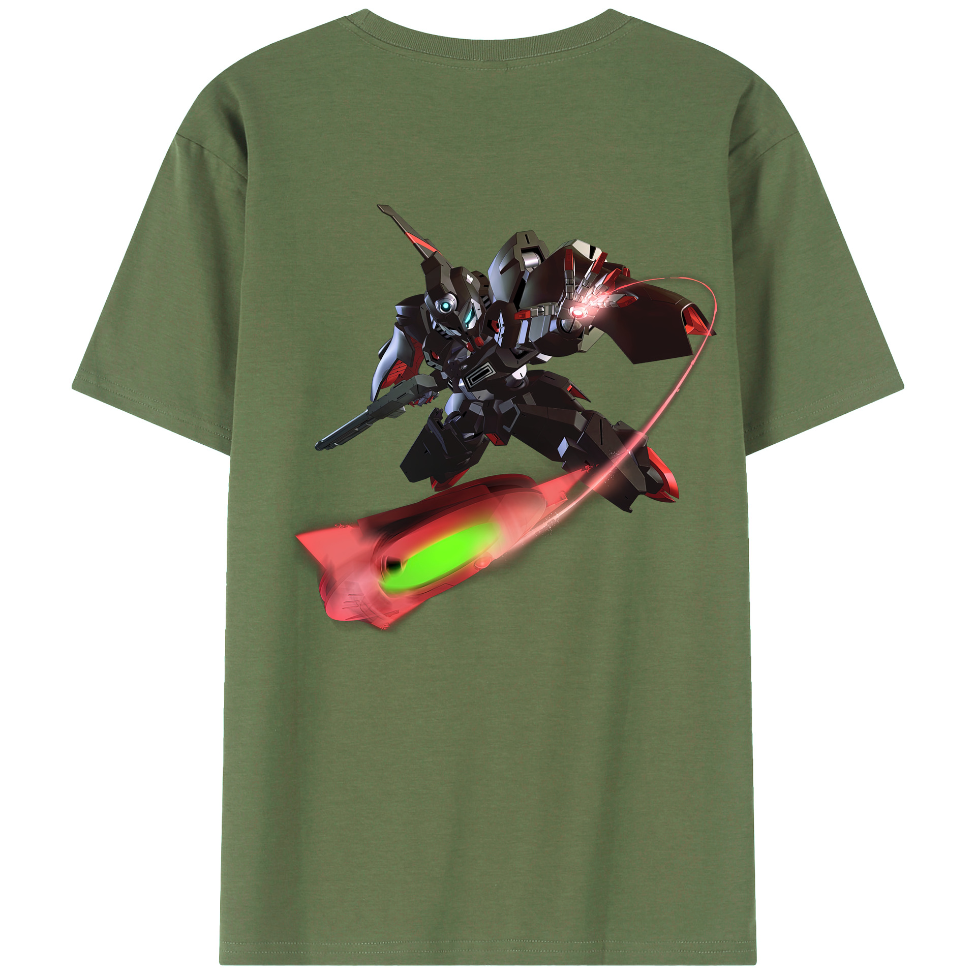 （画像用） 機動戦士ガンダム Mobile Suit Gundam 綿100％ メンズ半袖Tシャツ（バックプリント） 通気性